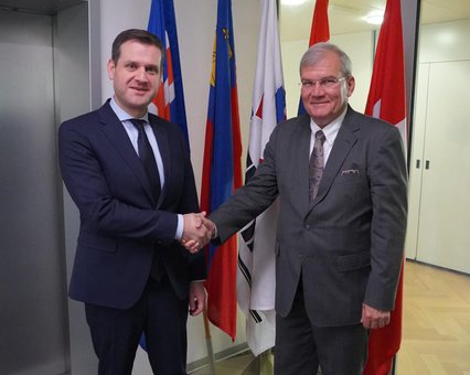 გენადი არველაძე ევროპის თავისუფალი ვაჭრობის ასოციაციის გენერალურ მდივანს, კურტ ჯაგერს შეხვდა